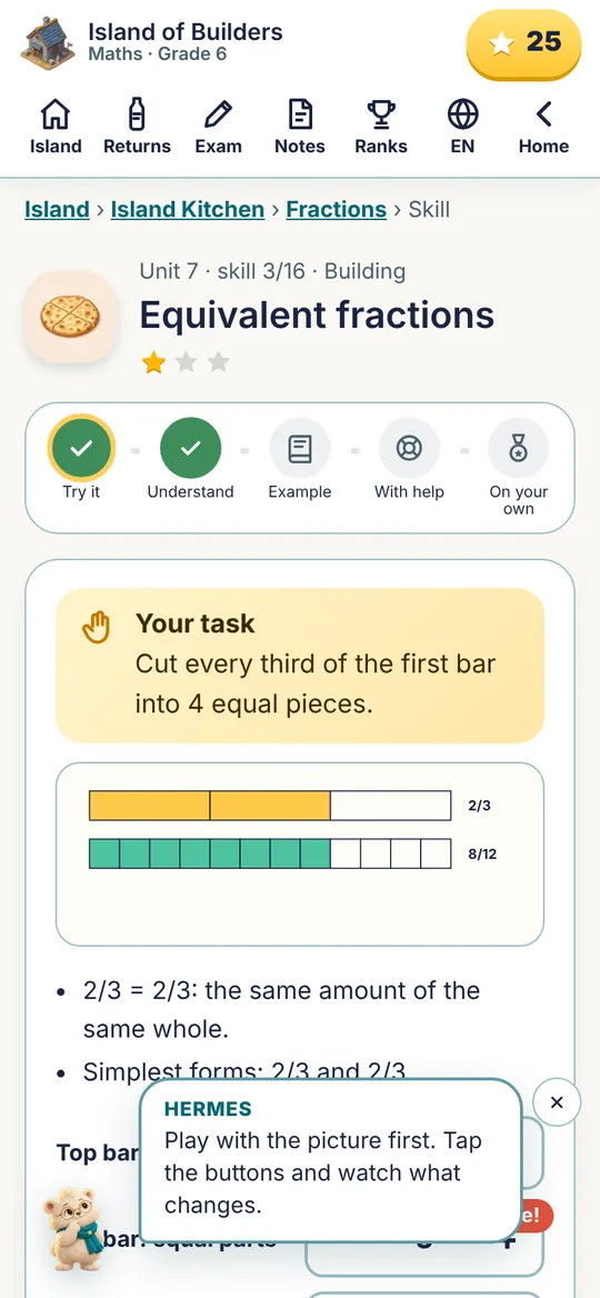 A hands-on fraction kit in Element Maths