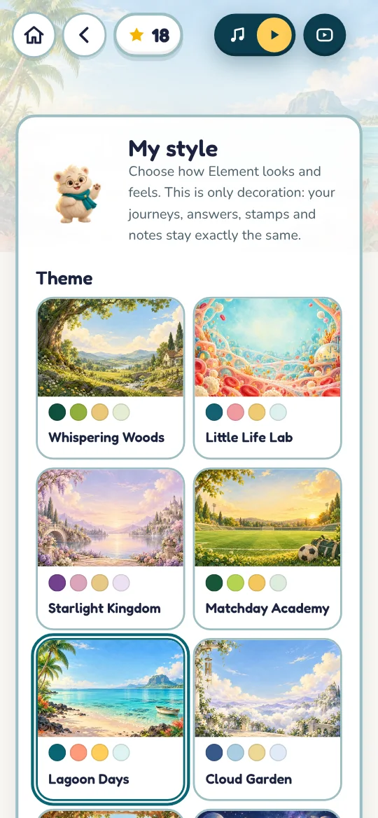 Choosing a theme in Element