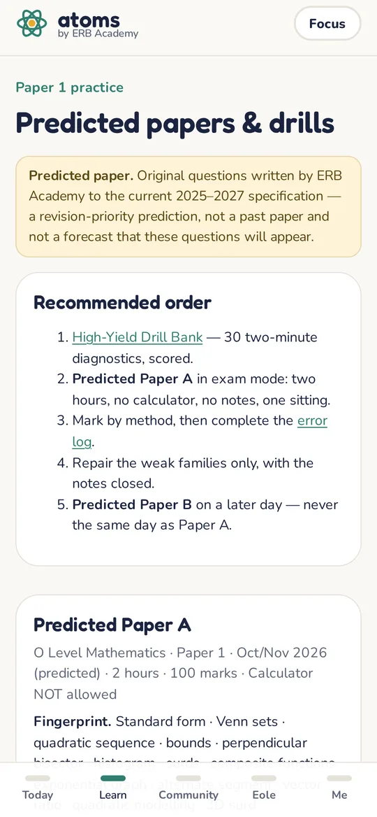 Atoms app screen